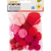 Pompoms Röd 30-pack