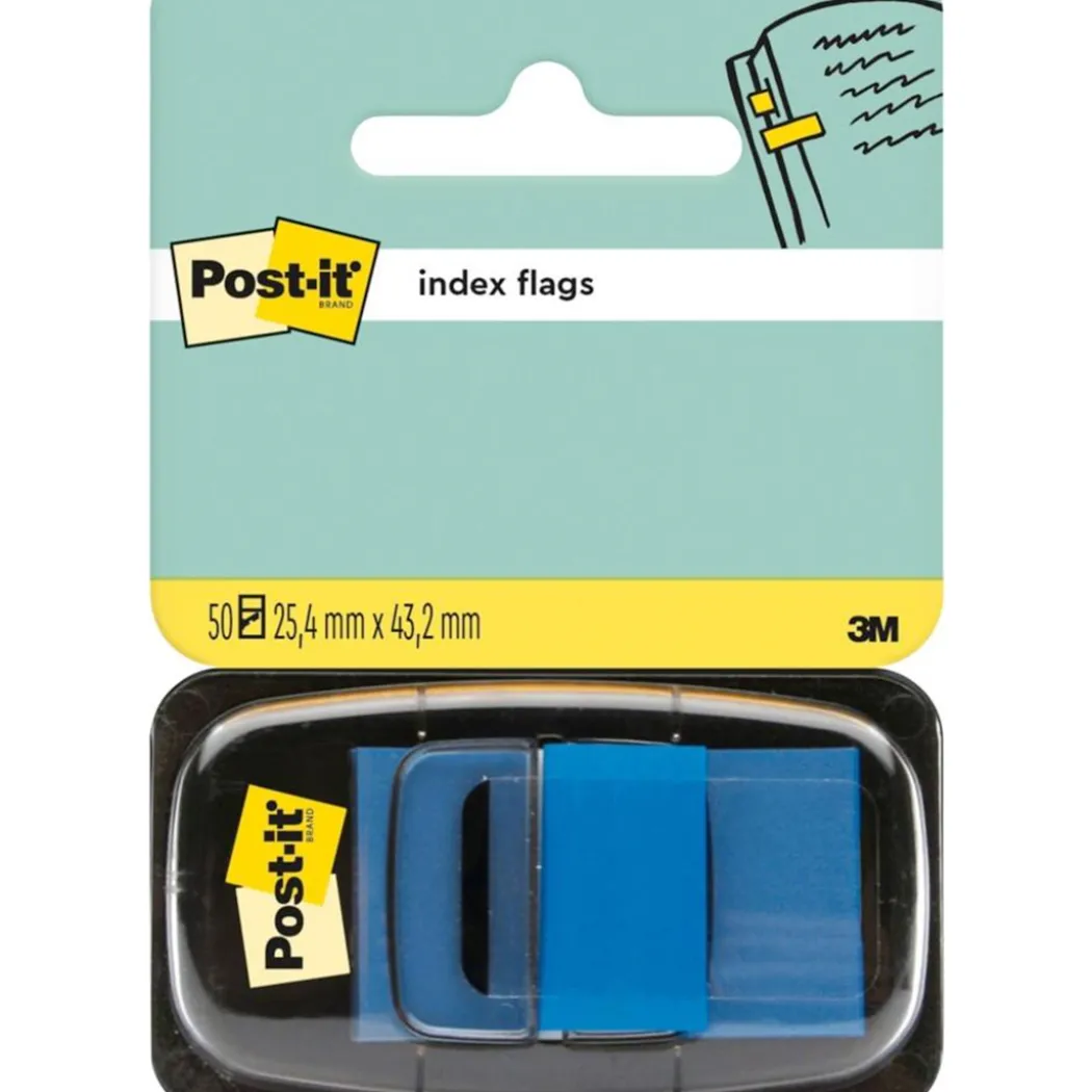 Post-It Indexflikar 25,4x43,2 mm Blå