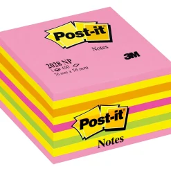 Post-It Notiskub 76x76 Färgmix Neon 1