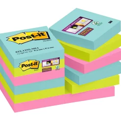 Post-it Super Sticky 47,6x47,6 Färgmix Cosmic 12-pack