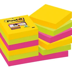 Post-it Super Sticky 47,6x47,6 Färgmix Carnival 12-pack