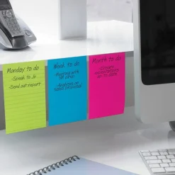 Post-it Super Sticky 101x152 Färgmix Neon Linjerad 3-pack