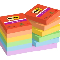 Post-it Super Sticky 47,6x47,6 Färgmix Playful 12-pack