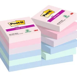 Post-it Super Sticky 47,6x47,6 Färgmix Soulful 12-pack