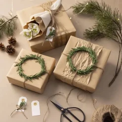Presentpapper 3-pack 50cm x 5m Kraft/Guld/Svart