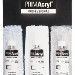 PRIMAcryl Akrylfärg 35 ml White 3-set