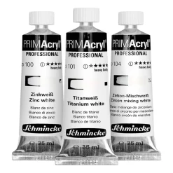 PRIMAcryl Akrylfärg 35 ml White 3-set