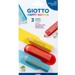 Radergummi 3-pack Happy Gomma