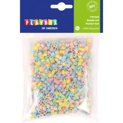Rörpärlor Hjärta 1000 st Pastell