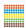 Rund klisteretikett Ø8mm 540-pack Mixade färger