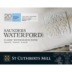 Saunders Waterford Akvarellblock White CP/NOT 41x31 cm 300g