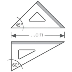 Set Vinkellinjaler 45°/16cm + 60°/16cm