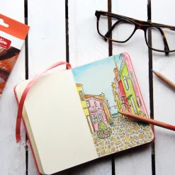 Sketchbook Large Coral Red
