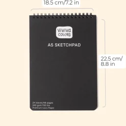 Sketchpad A5 Spiral 240g