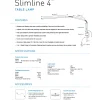 Slimline 4 Table Lamp Brushed Steel