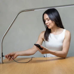 Slimline 4 Table Lamp Brushed Steel