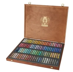 Soft Pastel Wooden Box 100-set