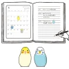 Stickers Parakeet 120-pack