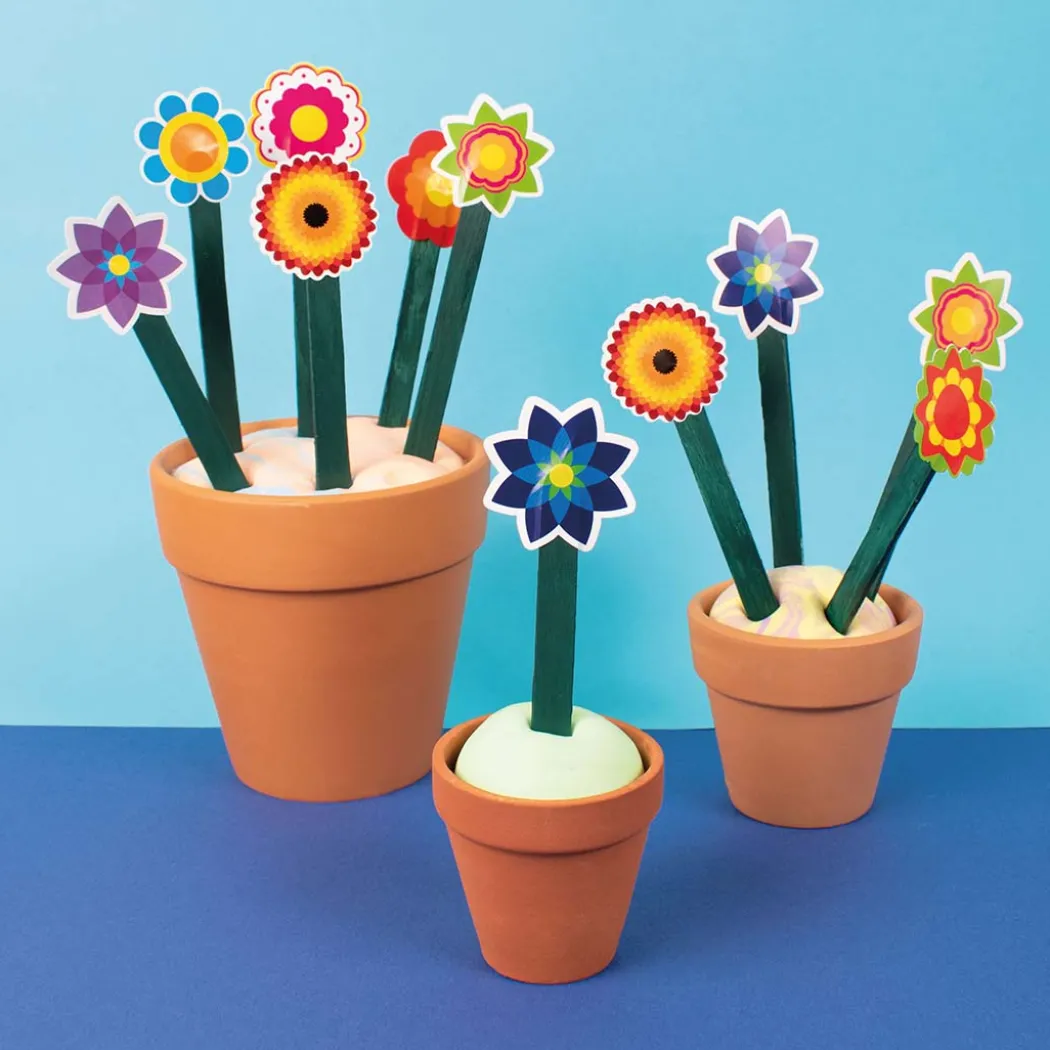 Stickers på rulle blommor