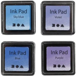 Stämpeldyna 4-pack Blå & Lila