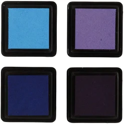Stämpeldyna 4-pack Blå & Lila