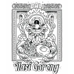Street Food Coloring Book