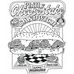 Street Food Coloring Book