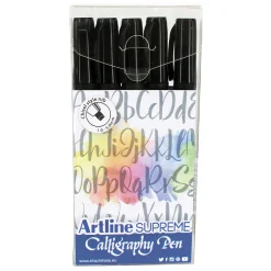 Supreme Calligraphy Pen 5-pack Black