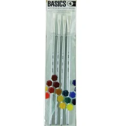 Syntetpensel Akryl Long Handle 4-pack