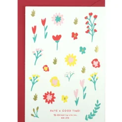 Tackkort med kuvert Blommor