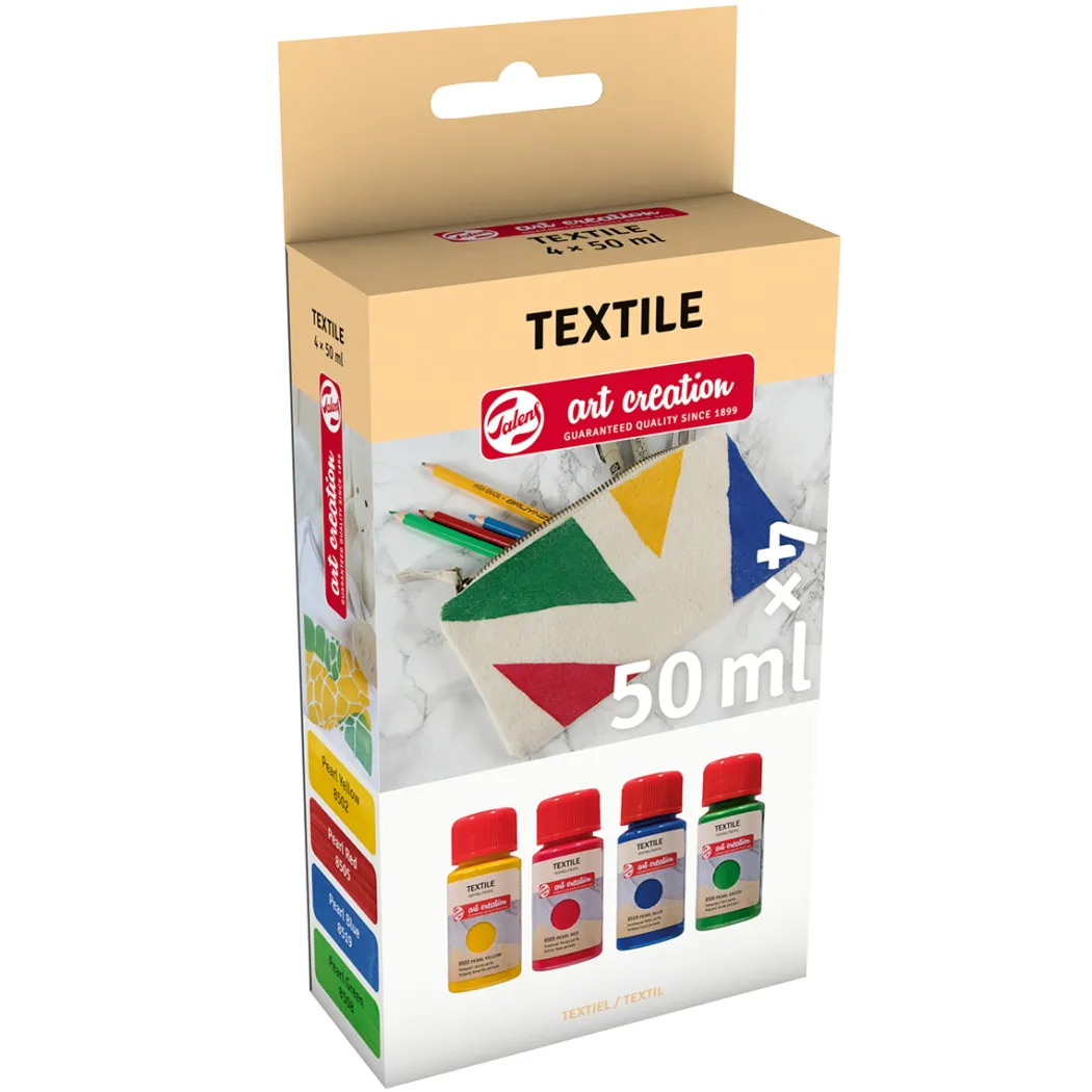 Textilfärg Set 4 x 50 ml Pearl