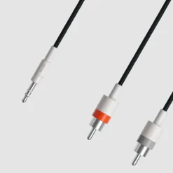 Textilkabel 3.5mm till 2xRCA