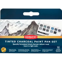 Tinted Charcoal Paint Pan 12-set halvkoppar
