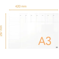 Transparent whiteboard Mini Veckoplan A3