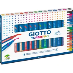 Turbo Pro Dual Tip Marker Pen 15-set