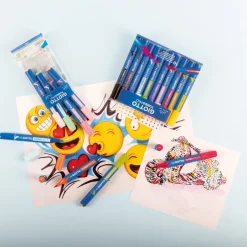 Turbo Pro Dual Tip Marker Pen 5-set Pastel