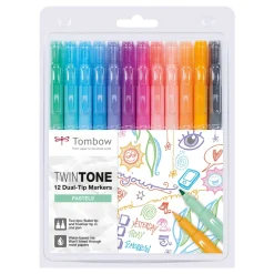 TwinTone Marker Pastel 12-pack