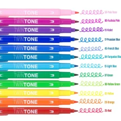 TwinTone Marker Rainbow 12-set