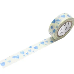 Washi-tejp Heart Stamp Blue