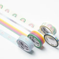 Washi-tejp Rainbow & Moln 4-pack