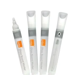 Whiteboardpenna för glastavla Vit 4-pack