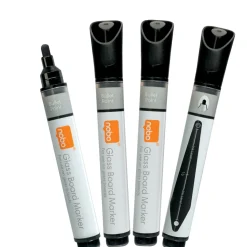 Whiteboardpenna för glastavla Svart 4-pack