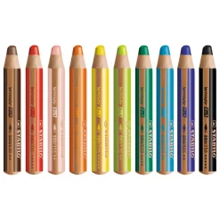 Woody 3-in-1 Färgpennor 10-set (3 år+)